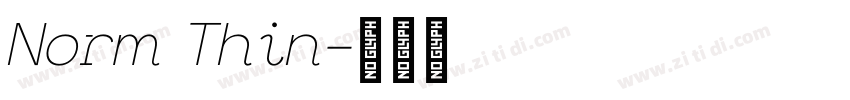 Norm Thin字体转换